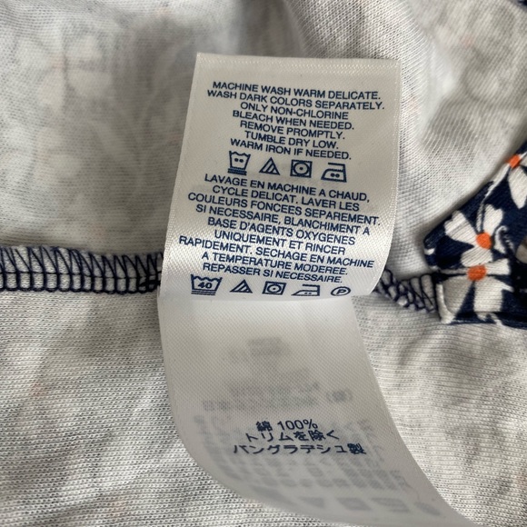 LAND’S END Cotton Floral 3/4 Sleeve Shift Dress Size XL/18 - Picture 5 of 5